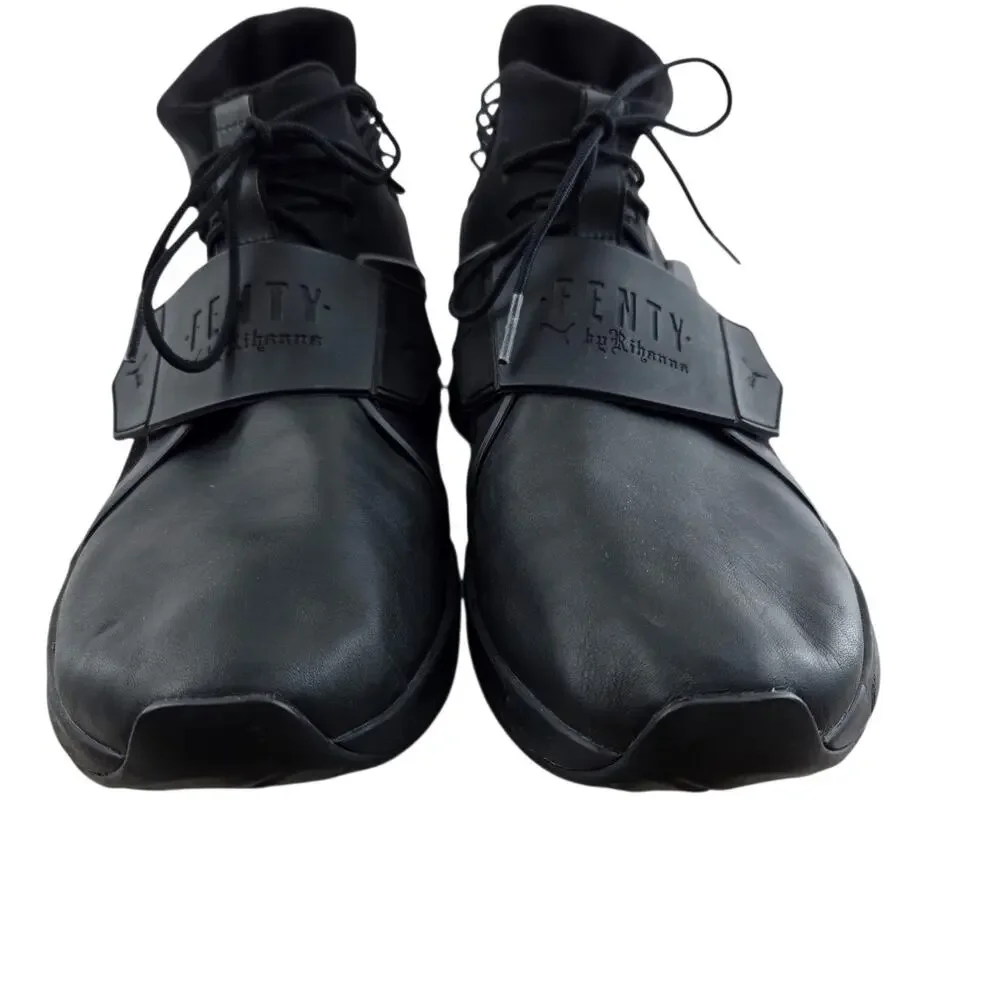 Puma x Fenty by Rihanna Hi Top Sneakers Black Womens 10 Athletic Athleisure Logo